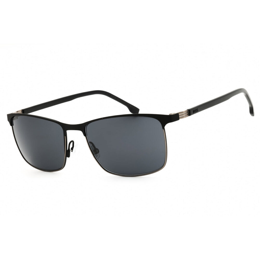 NWT Hugo Boss BOSS 1635/S 0TI7 00 Black Rectangle Sunglasses 57mm